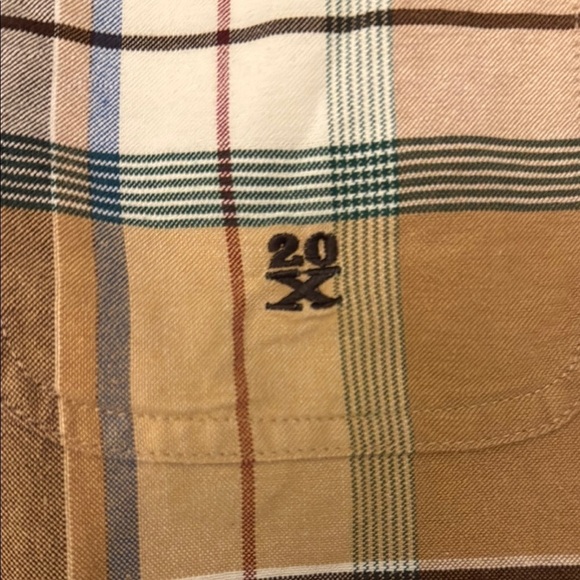 Tan and Brown Casual Button Down Shirt with Plaid Design #37 - Picture 5 of 11